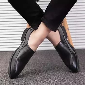 Большие размеры 47 иностранные торговые повседневные кожаные туфли мужские британские деловые мужские туфли из натуральной кожи 37