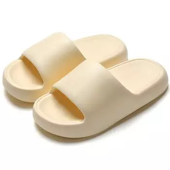 Большие размеры 48 49, мужские тапочки Cloud, летние пляжные сандалии, мягкая подошва EVA, шлепанцы на платформе, мужские и женские, для ванной комнаты, нескользящая обувь 36-37(EUR 35-36) розовый