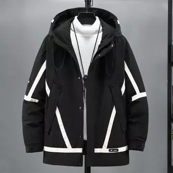 Большие размеры 4XL-11XL, модные мужские парки, зимняя верхняя одежда больших размеров с капюшоном, водонепроницаемая повседневная свободная толстая теплая зимняя куртка 4XL армия зеленый