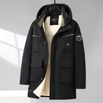 Большие размеры 6XL-13XL, модные мужские длинные парки, зимняя верхняя одежда больших размеров, повседневное свободное толстое теплое мужское пальто 6XL армия зеленый