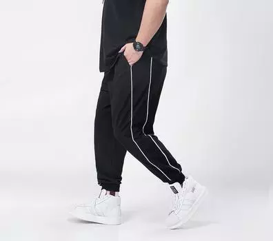 Большие размеры 7xl Брюки для мужчин Спортивные штаны Брюки в стиле хип-хоп Уличная одежда Брюки Мужские спортивные бегуны Мужские 7XL чёрный