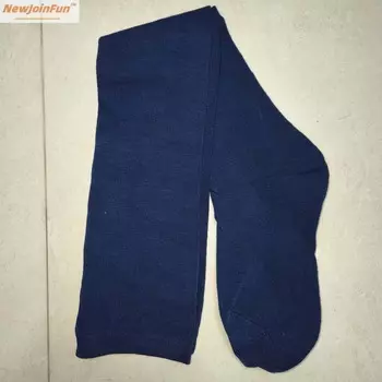 Большие размеры, черные, белые, полосатые, высокие носки для женщин, эластичные, выше колена, из хлопковой смеси, нескользящие, удобные, для вечеринок, на каждый день One Size темно-синий