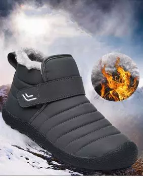 Большие размеры для альпинизма, зимние ботинки для альпинизма, теплые хлопковые ботинки для людей среднего и пожилого возраста, нескользящие 35 красный