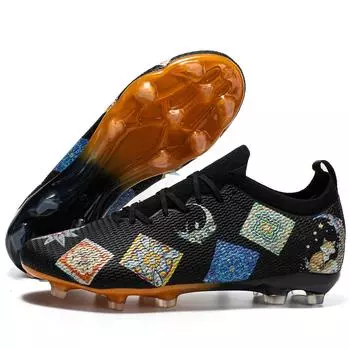 Большие размеры для взрослых, низкие футбольные бутсы для мужчин и женщин, AG, длинные ногти, детские TF, тренировочные кроссовки для сломанных ногтей 35