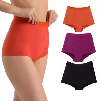 Большие размеры хлопковые трусы женские летние защитные брюки боксеры с утягивающим эффектом S