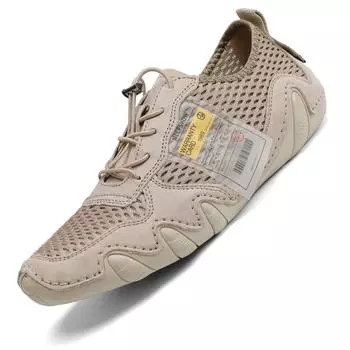 Большие размеры Кожаные туфли Мужские мокасины Octopus Повседневная летняя обувь Мягкие туфли для вождения Мужские туфли на плоской подошве Прогулочная мужская обувь на шнуровке 38 серый