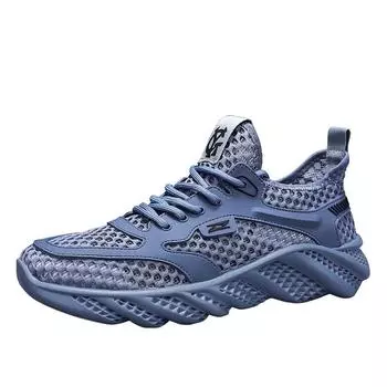 Большие размеры летние дышащие забродные ботинки быстросохнущие сетчатые туфли сетчатая ткань спортивные повседневные туфли на плоской подошве мужские новые стильные 38