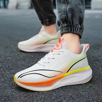 Большие размеры модные корейские мужские туфли кожаные беговые спортивные туфли для пар повседневная обувь мужская обувь для папы мужская обувь прилив 36