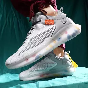 Большие размеры Модные мужские кроссовки Легкие дышащие кроссовки для бега Теннисные туфли 39 чёрный