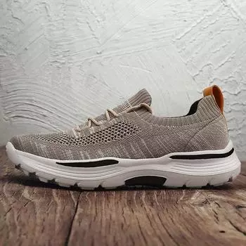 Большие размеры мокасин мужские дышащие сетчатые туфли с одной педалью на толстой подошве старые пекинские тканевые туфли мужские походные туфли для активного отдыха 39