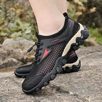 Большие размеры Мужская обувь Upstream Shoes Повседневная спортивная обувь для походов Дышащая сетчатая дорожная обувь 38