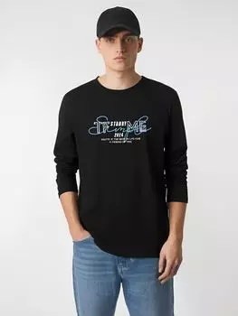 Большие размеры Мужская зимняя модная футболка с длинными рукавами из чистого хлопка Мужская толстовка с круглым вырезом S-5XL S