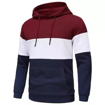 Большие размеры мужские свитера с капюшоном клетчатая цветная толстовка с капюшоном ретро жаккард повседневная спортивная толстовка для мужчин M