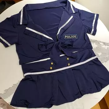 Большие размеры нижнего белья сексуальное чистое желание полицейская форма стиль колледжа знаменитость Интернета тот же стиль бесплатно дразнить косплей M80-60kg