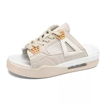 Большие размеры, Новое поступление, летние мужские тапочки, Нескользящие тапочки, уличные пляжные тапочки 39 бежевый