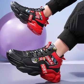 Большие размеры новые повседневные туфли для пар подростков студентов пап высокие кроссовки на платформе кроссовки тренд 36