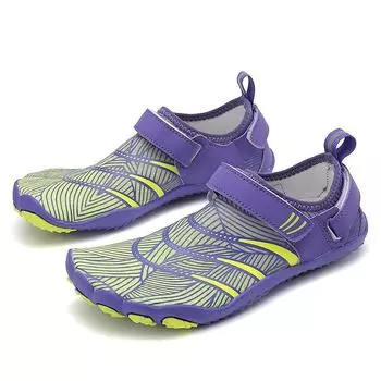 Большие размеры, новые пятипальцевые туфли для плавания на открытом воздухе, обувь для занятий фитнесом вброд, пляжная обувь, дышащая и нескользящая обувь для ходьбы по ручью для родителей и детей 30 темно-синий