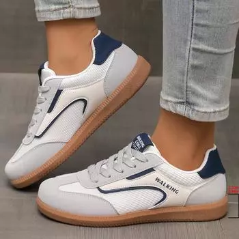 Большие размеры обуви Dexun женские легкие и популярные осенние универсальные спортивные туфли с мягкой подошвой повседневные туфли на плоской подошве 36 синий