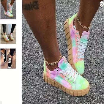 Большие размеры обуви женские туфли на платформе со шнуровкой повседневные туфли на плоской подошве женская обувь корейская версия модная обувь для пар мода 36 зелёный