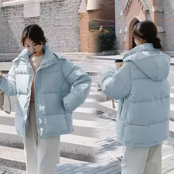 Большие размеры одежды из хлеба, пуховая одежда с хлопковой подкладкой, женские новые зимние пальто, утолщенные куртки с хлопковой подкладкой, прилив S бежевый