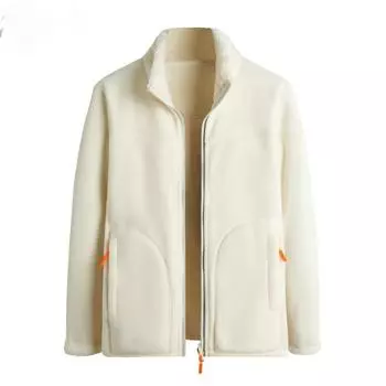 Большие размеры осень-зима женские бархатные и утолщенные теплые пальто на молнии модная свободная повседневная флисовая куртка M-4XL 3XL белый