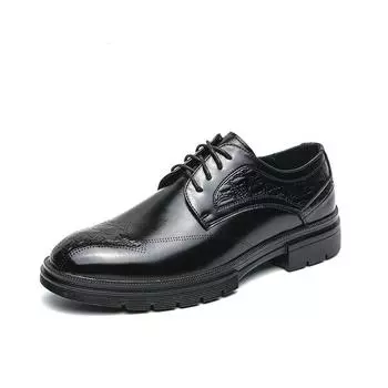 Большие размеры осенние новые повседневные кожаные туфли модные мужские деловые туфли корейская версия трендовые свадебные туфли для жениха 38