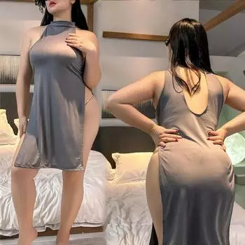 Большие размеры платья-чонсам с открытой спиной, белое сексуальное ципао, черное облегающее мини-длинное платье для женщин больших размеров, одежда M светло-синий