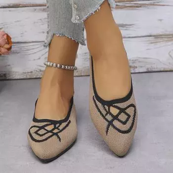 Большие размеры, плетеные мушки, маленькие одинарные туфли, женские, осень 2024 года, новые ветровые туфли с заостренным носком и мелкой горловиной, с одной педалью, повседневные одинарные туфли 36 чёрный