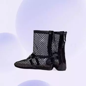 Большие размеры плоское дно рыболовная сеть плоское дно повседневные сандалии женские дышащие римские туфли с сумкой 35