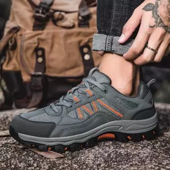 Большие размеры походные ботинки с низким верхом для походов, модели для пар, повседневные и легкие походные ботинки, модная обувь для путешествий 35 чёрный