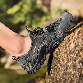 Большие размеры походные кроссовки для мужчин быстросохнущие водонепроницаемые кроссовки нескользящие дышащие уличные спортивные туфли для горного туризма 39