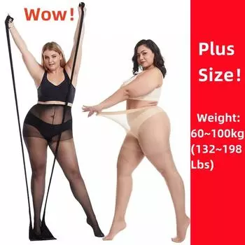 Большие размеры, полые эластичные плотные черные кружевные чулки, ажурные колготки, большие женские сетчатые сексуальные чулки, колготки XXL Plus size чёрный