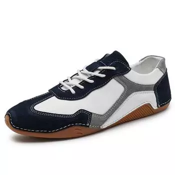 Большие размеры, повседневная кожаная обувь из натуральной кожи, мужские лоферы, удобная обувь для вождения, мягкие мокасины, мужская обувь на плоской подошве 38 чёрный