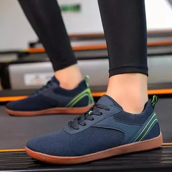 Большие размеры, повседневная обувь на плоской подошве, мужская обувь, подошва из говяжьих сухожилий, дышащая, плетеная спортивная обувь, модная мужская обувь, спортивная обувь 36 серый