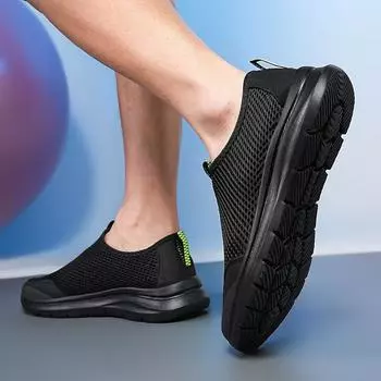 Большие размеры повседневной обуви, мужская летняя новая сетчатая обувь для защиты стопы, дышащие мужские одинарные туфли, корейская версия, универсальная обувь для спорта на открытом воздухе, модная обувь 39