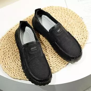 Большие размеры, повседневные, сшитые вручную, мужские сетчатые дышащие кроссовки для ходьбы из говяжьих сухожилий, импортные ленивые туфли с одной педалью 38 серый