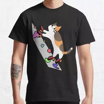 Большие размеры S-3XL Pies Gato Printed Футболка Мужские топы Модная одежда Футболки S чёрный