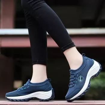 Большие размеры танкетка каблук качалки комбинезоны кроссовки сетчатые туфли на платформе с одной педалью женские туфли 35