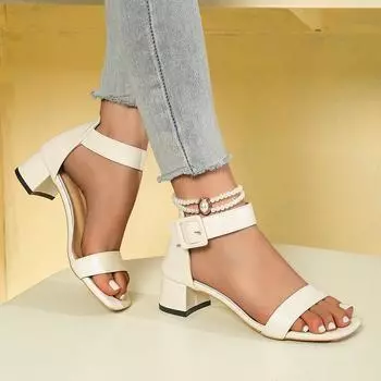 Большие размеры удобных женских туфель на блочном каблуке с леопардовым принтом, летние женские бежевые босоножки с крупным бархатным принтом для девочек 35