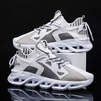Большие размеры уличной обуви, мужская летняя новая сетчатая дышащая повседневная обувь, удобные и легкие спортивные кроссовки для бега для мужчин 39 темно-серого
