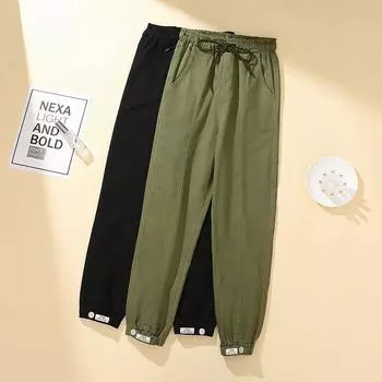 Большие размеры Весенние женские брюки Модные свободные повседневные брюки в полоску в стиле пэчворк Зеленые 4XL XL зелёный