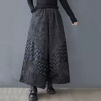 Большие размеры Винтажные высокие талии Повседневные свободные брюки весна-осень широкие брюки женские брюки