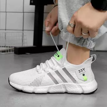 Большие размеры, высокоэластичные дышащие кроссовки для бега, мужская подошва с попкорном, пара спортивной и повседневной обуви, модная обувь Jinjiang, липкая обувь 36