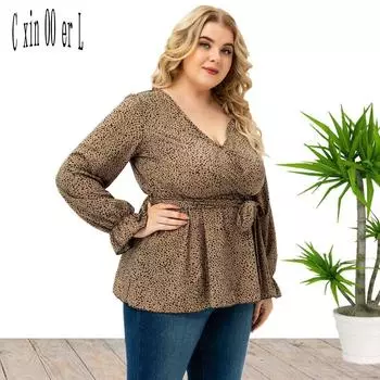 Большие размеры Xl-5xl, новая мода, осень, европейский и американский женский топ с длинными рукавами, облегающая одежда для мамы, пальто XL хаки