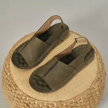 Большие размеры Женская обувь Винтаж Ниша Универсальные сандалии Женские летние новые женские универсальные удобные туфли на плоской подошве Женская обувь 35