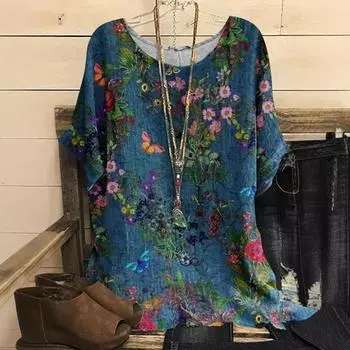 Большие размеры, женская свободная футболка с круглым вырезом и короткими рукавами с 3D-принтом, женские футболки 7XL