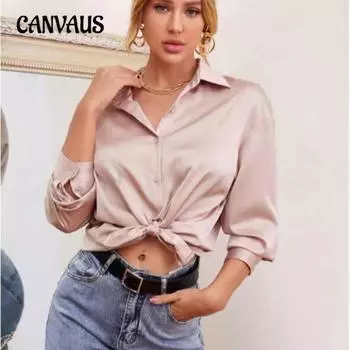 Большие размеры Женская весенняя новая удобная повседневная рубашка с длинным рукавом S