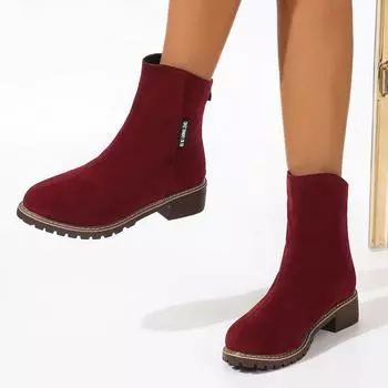 Большие размеры, женские ботинки Martin 2024 года, новые осенне-зимние ботинки в британском стиле с круглым носком, короткие ботинки на шнуровке для детей 35 чёрный
