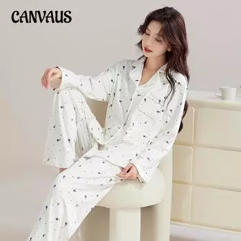 Большие размеры женские осенне-зимние новые брюки с длинным рукавом теплые удобные домашние платья пижамный комплект M ярко-розовый