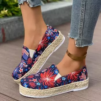 Большие размеры, женские повседневные туфли 2024 года, новые ленивые парусиновые туфли с плоской подошвой и одной педалью 36